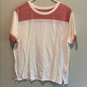 Pink and white t shirt